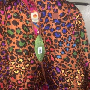 FARM Rio Multicolor Leopard Bomber Jacket